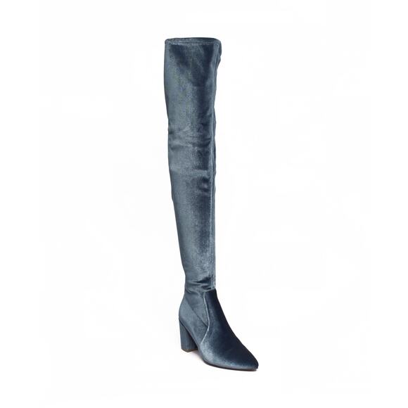 Women's Malia Wide Calf Block Heel Over-The-Knee Boots Size 12 Grey NWT - Picture 1 of 6